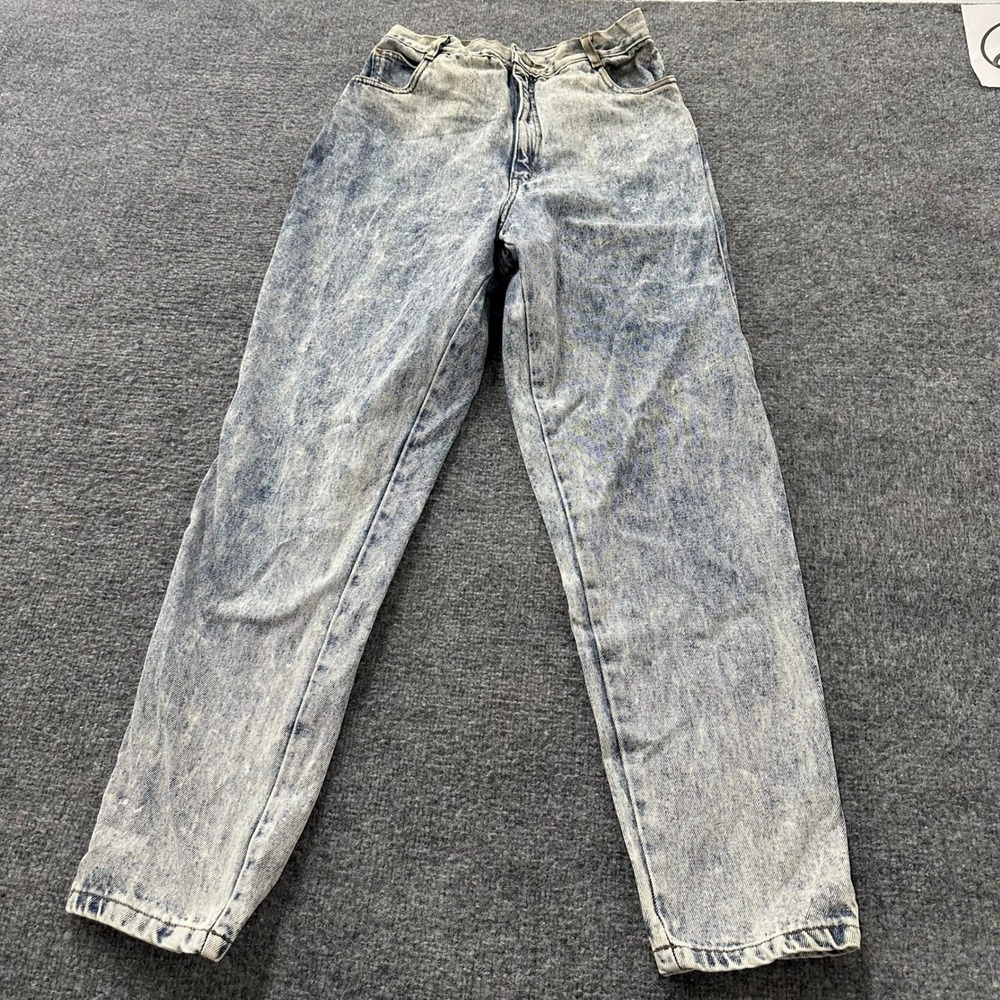 Bongo Jeans Womens Size28 Light Acid Wash High Waisted Tapered Mom Vintage Denim